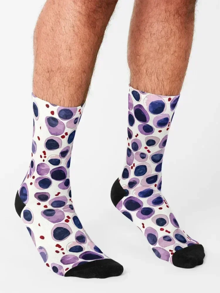 Blood Cells Socks Run with print set christmas stocking Men's Socks Women's