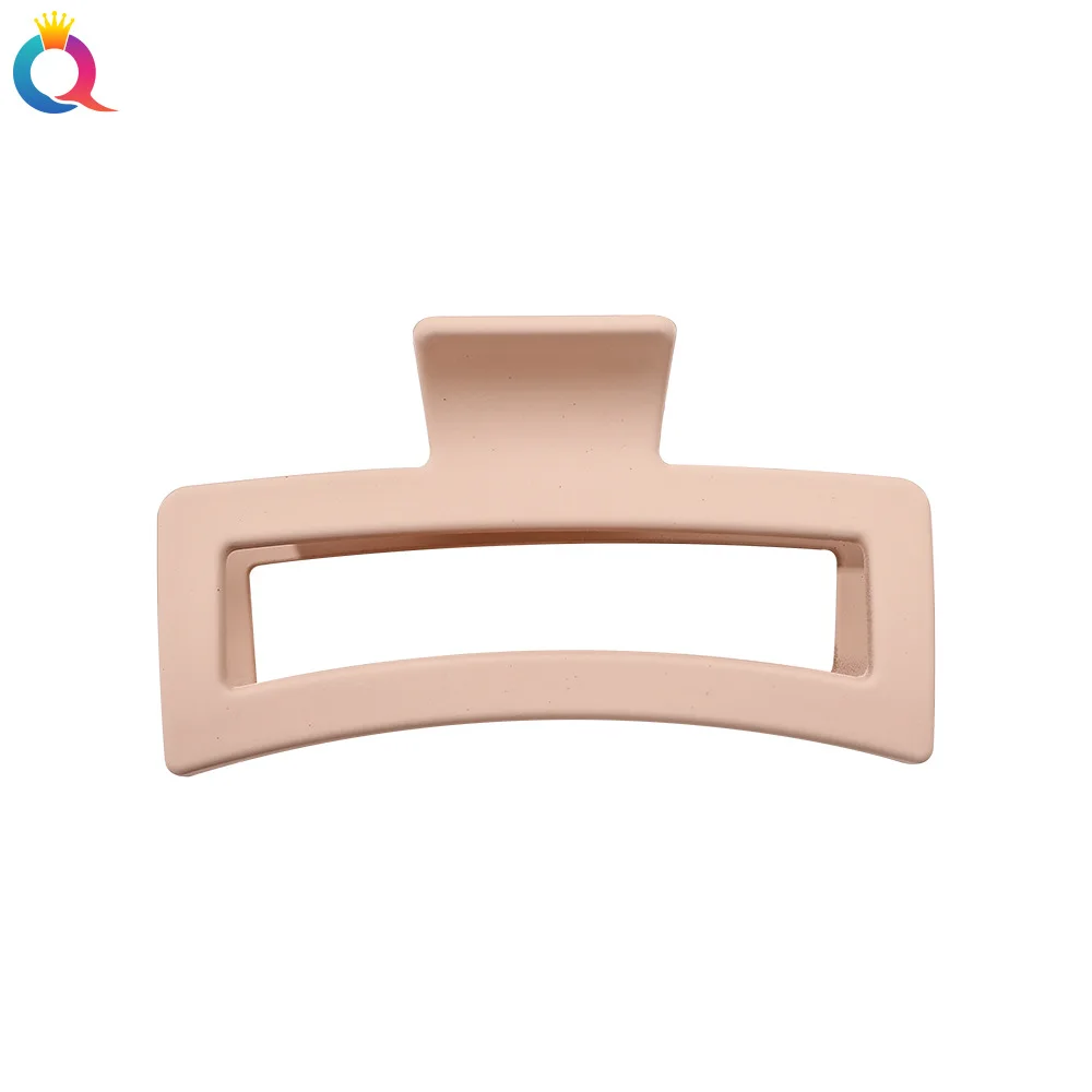 한국 반투명 대형 상어 클립 심플 모란디 컬러 사각 그립 클립 다용도 플레이트 헤어 클립