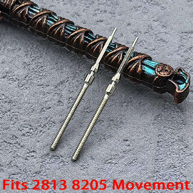 2/4PCS 2813 8205 Watch Crown Stem Stainless Steel Watch Crown Stem Fits 2813 8205 Movement Watch Repair Watch Crown Stem Parts