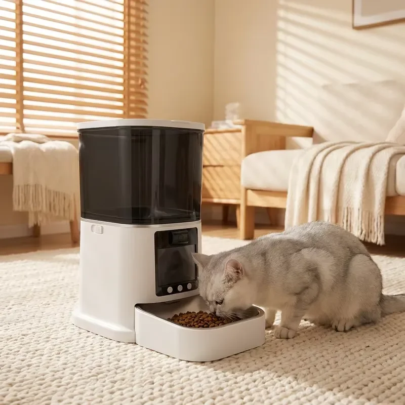 Bulk supply of pet supplies, removable and washable feeding trays, intelligent automatic pet feeders, suitable for local