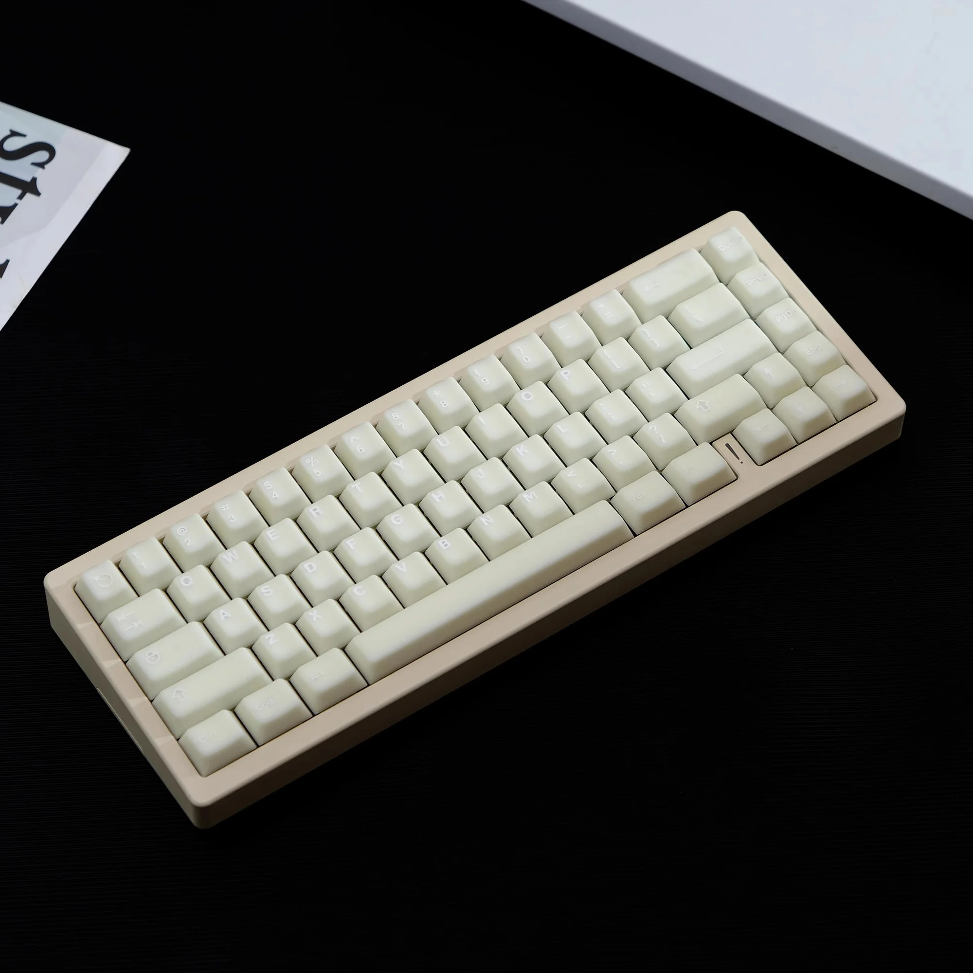 Cherry Profile Milk White Ice Translucent Keycaps 120 Key Double Shot ABS Keycaps for Cherry MX Switch Mechanical Gamer Keyboard