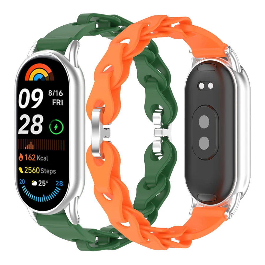 Hollow Strap For Xiaomi Mi Band 11 10 9 8 Soft Official Silicone Replacement Watchband Bracelet for Xiaomi Miband 9 10 11 Strap