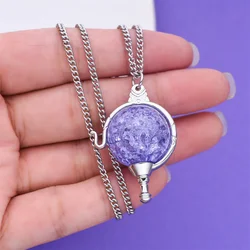 Heart of Kandrakar Pendant Classic Purple Jewelry Anime W.i.t.c.h. Will Cosplay Necklace for Movie Fans Christmas Present
