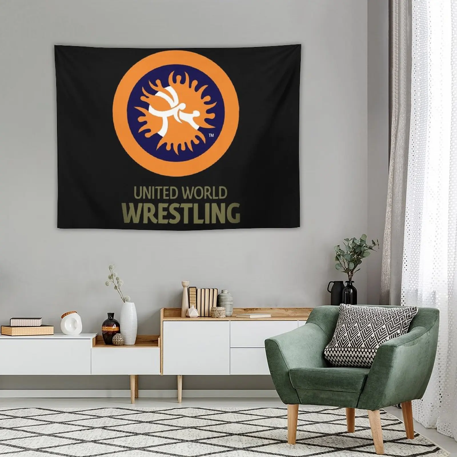 New United World Wrestling Tapestry Wall Deco Things To The Room House Decorations Tapestrys