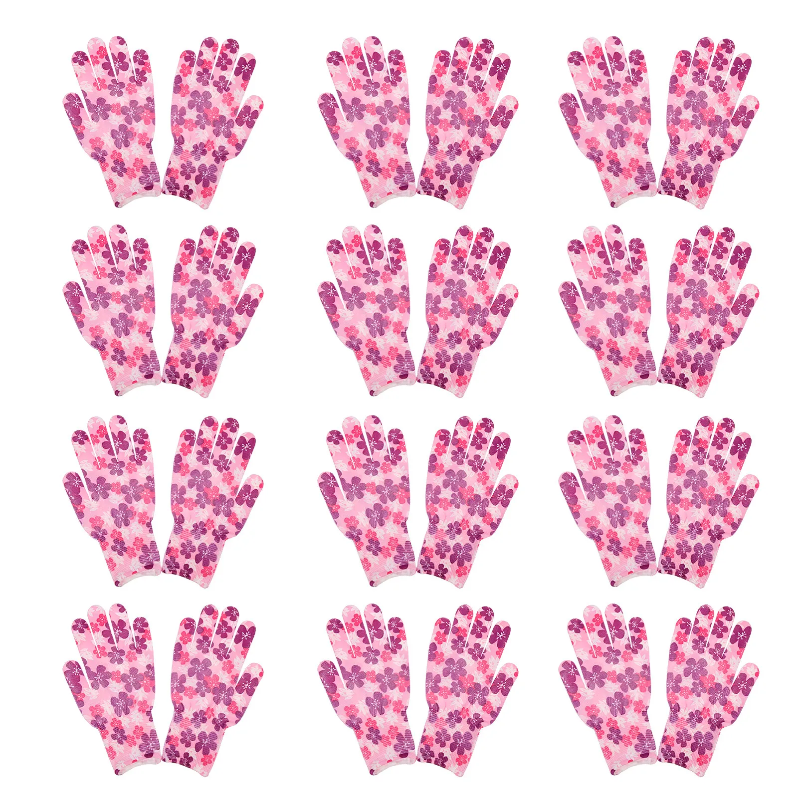 

12pcs Non-Skid Work Gloves Heavy Duty Protective Mitten For Men Women Gardening Construction Repair Maintenance Labor