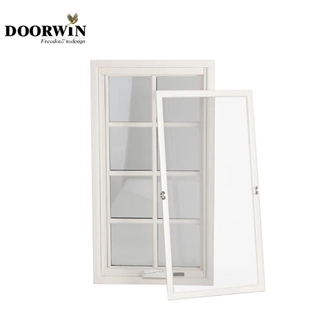 Doorwin-toldo de vidrio fijo de madera revestida de aluminio, triángulo de Bahía deslizante de 6 pies, ventana de arco de Bahía fija, nuevo diseño