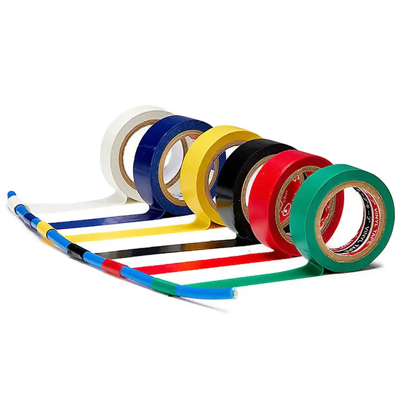 

10PCS/Roll Multicolour Electrical Tape PVC Wear-resistant Flame Retardant Lead-free Insulating Waterproof Eletrician