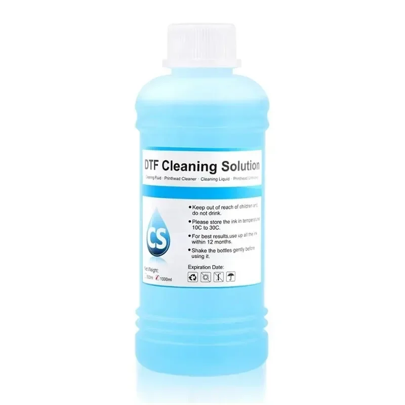 250/500/1000ml Strong Cleaning DTF Solution for Epson DX4 DX5 DX7 XP600 L1800 L805 L800 1390 I3200 DTF ink Cleaning Liquid