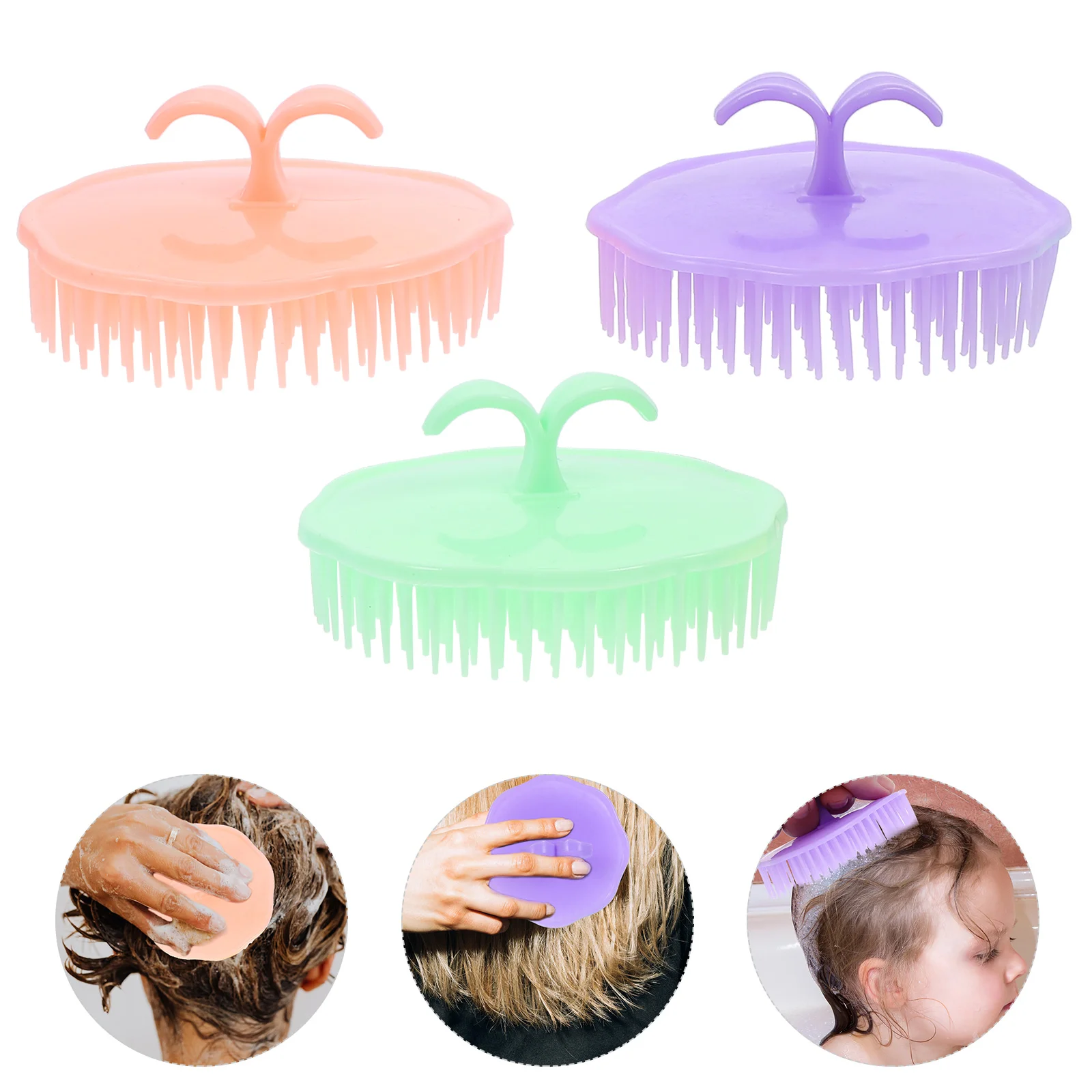 8 Pcs Cleaning Brushes for Household Scalp Massage Massager Care Soft Fur Head Scrubber Hair