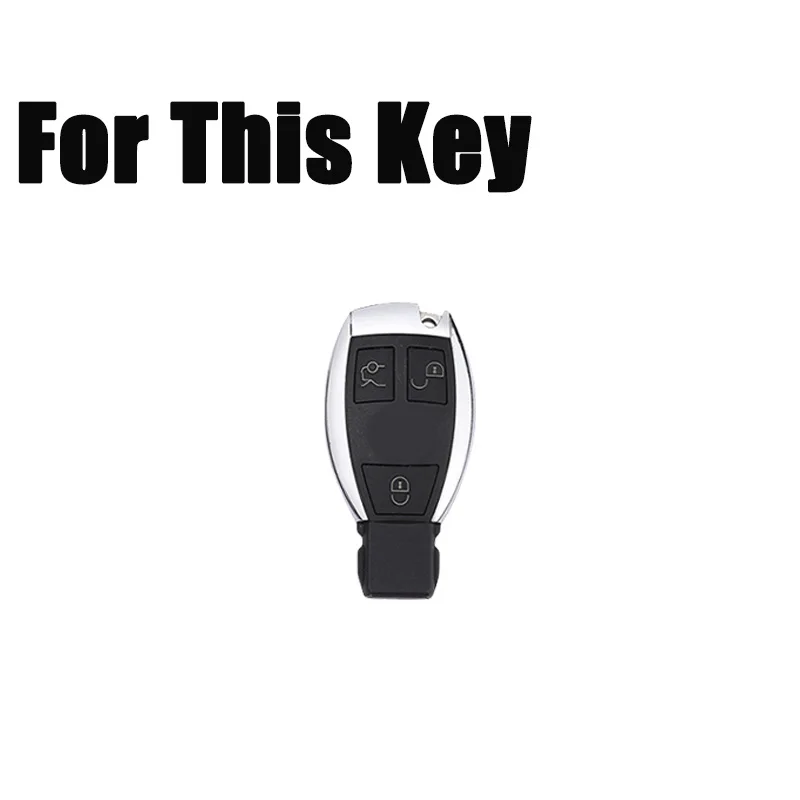 Zinc Alloy TPU Car Key Fob Case Cover For Mercedes Benz C180 C250 C280 C300 C350 C400 C63 CLA CLK CLS E250 E320 E350 E500 E550