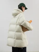 CHIC VEN Women Down Coats Loose New 90 White Duck Down Jacket Medium Long Hooded Female Down Jacket Autumn Winter 2024 2