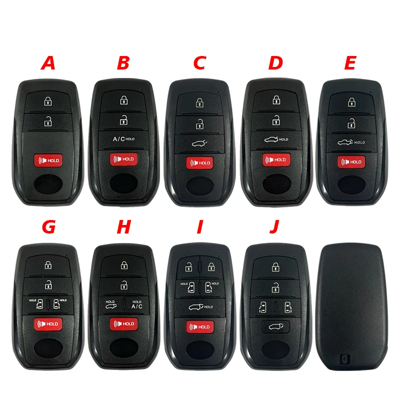 

CS007152 3/4/5/6 кнопочный смарт-ключ для замены Toyota, обновленный чехол для дистанционного ключа автомобиля