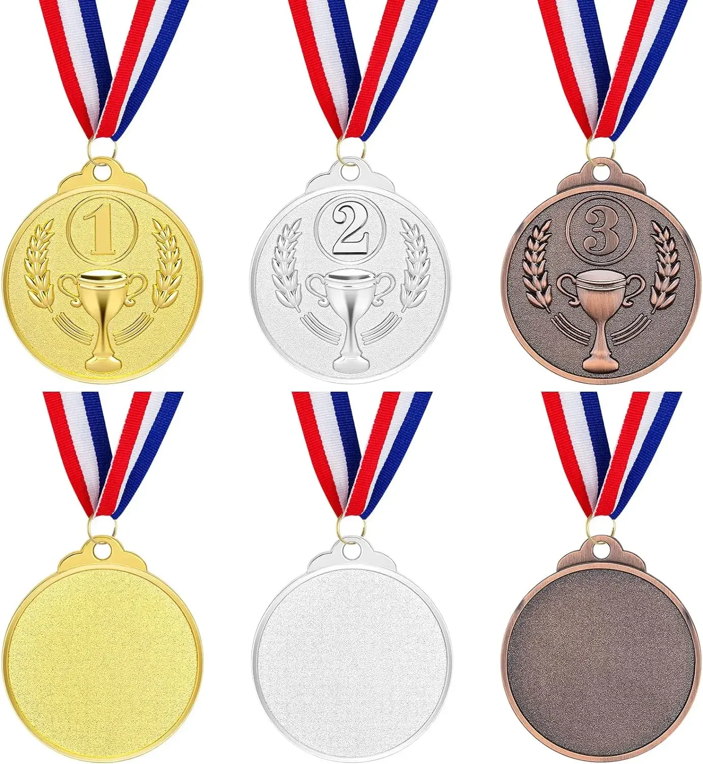 Winner Medals Golden Silver Bronze Award 1st 2nd 3rd Prizes for Competitions School Soccer Sports Winner Prize Presents 5Pcs