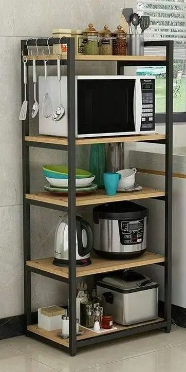Kitchen rack Floor-to-ceiling multi-layer microwave oven rack