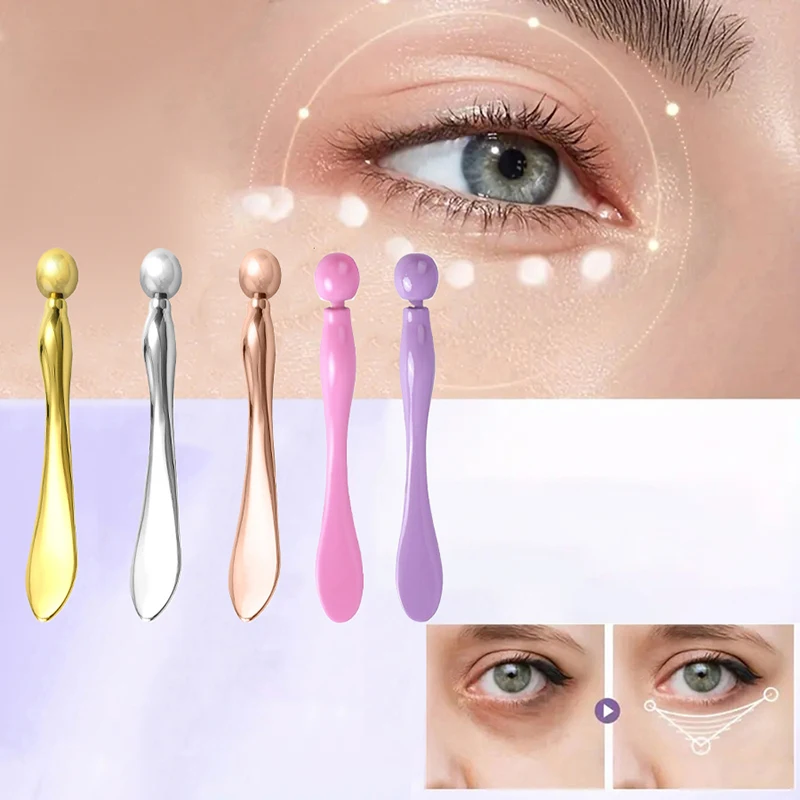 금속 아이 크림 어플리케이터 얼굴 마사지 스틱, 주름 방지 마스크, 믹싱 주걱, 스쿱 눈 마사지, 뷰티 페이셜 케어 도구