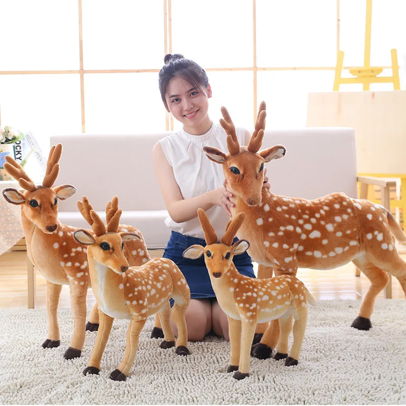 30/60cm Plush Toys Deer Movies Soft Stuffed Animals Deer Baby Plushie Christmas Room Decoration Doll Stuffed Toys Kids Gifts