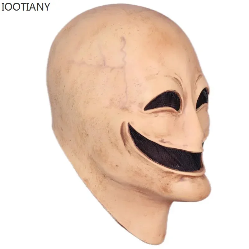تأثيري الإرهاب مجهولي الهوية قناع تنكر هالوين الرعب ابتسامة لا وجه رجل اللاتكس كامل رئيس الغريبة خوذة زي الدعائم