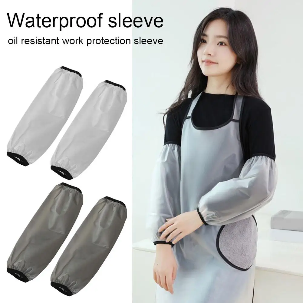 Waterproof Sleeves Long Oversized Solid Color Anti-oil Sleeves Easy Work To Sleeves Clean Protective Multipurpose C6T1