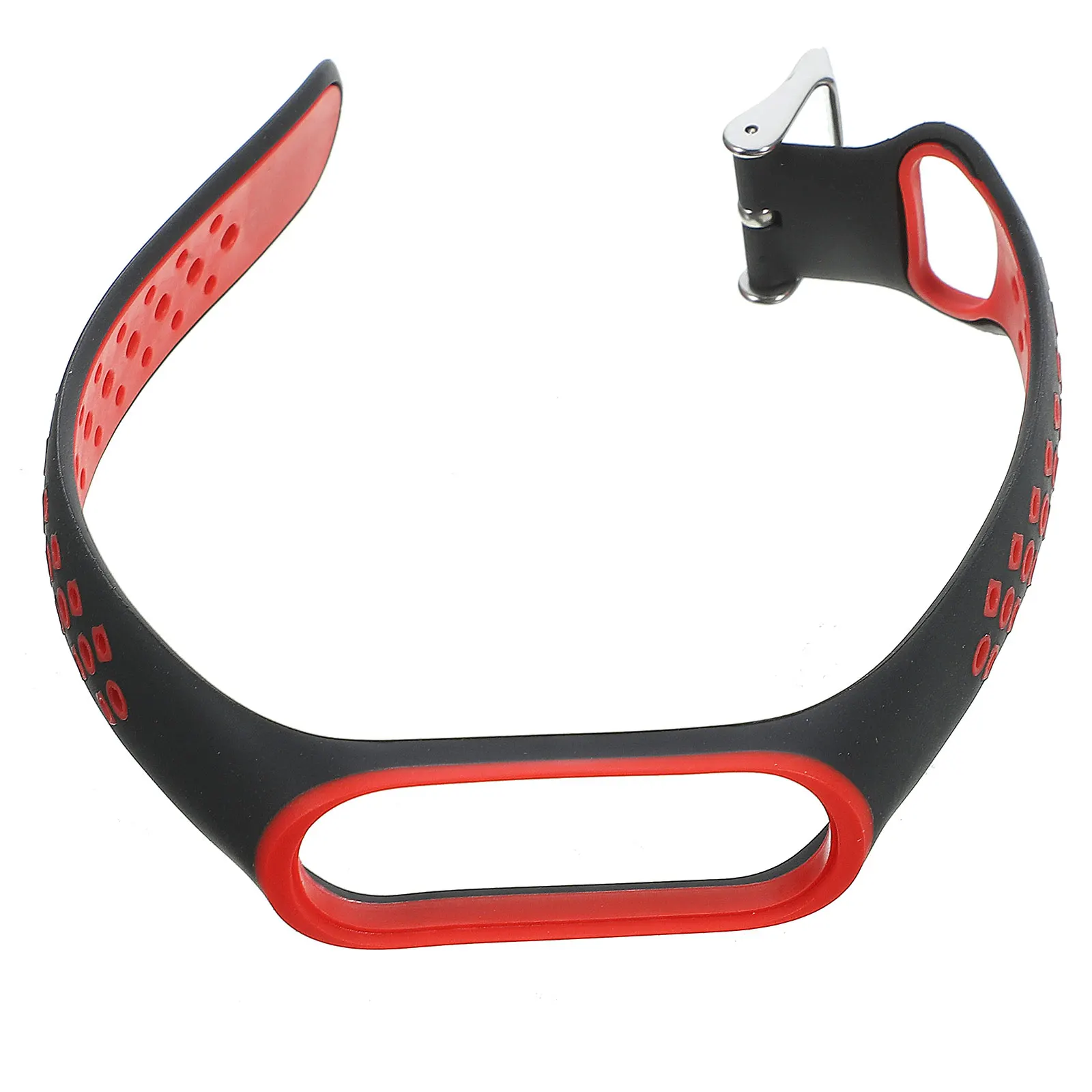 

Silicone Watch Band High Quality Two Tone Wristband Unisex Comfortable Non Breaking Durable Adjustable Strap Fit Most Wrists