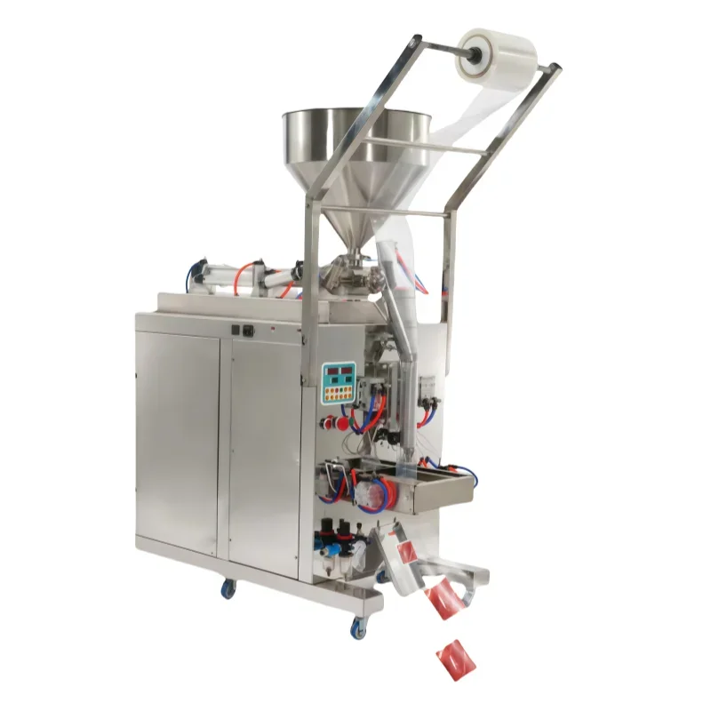 Peanut butter, tahini, chili, jam, automatic liquid paste pouch packaging machine Efficient