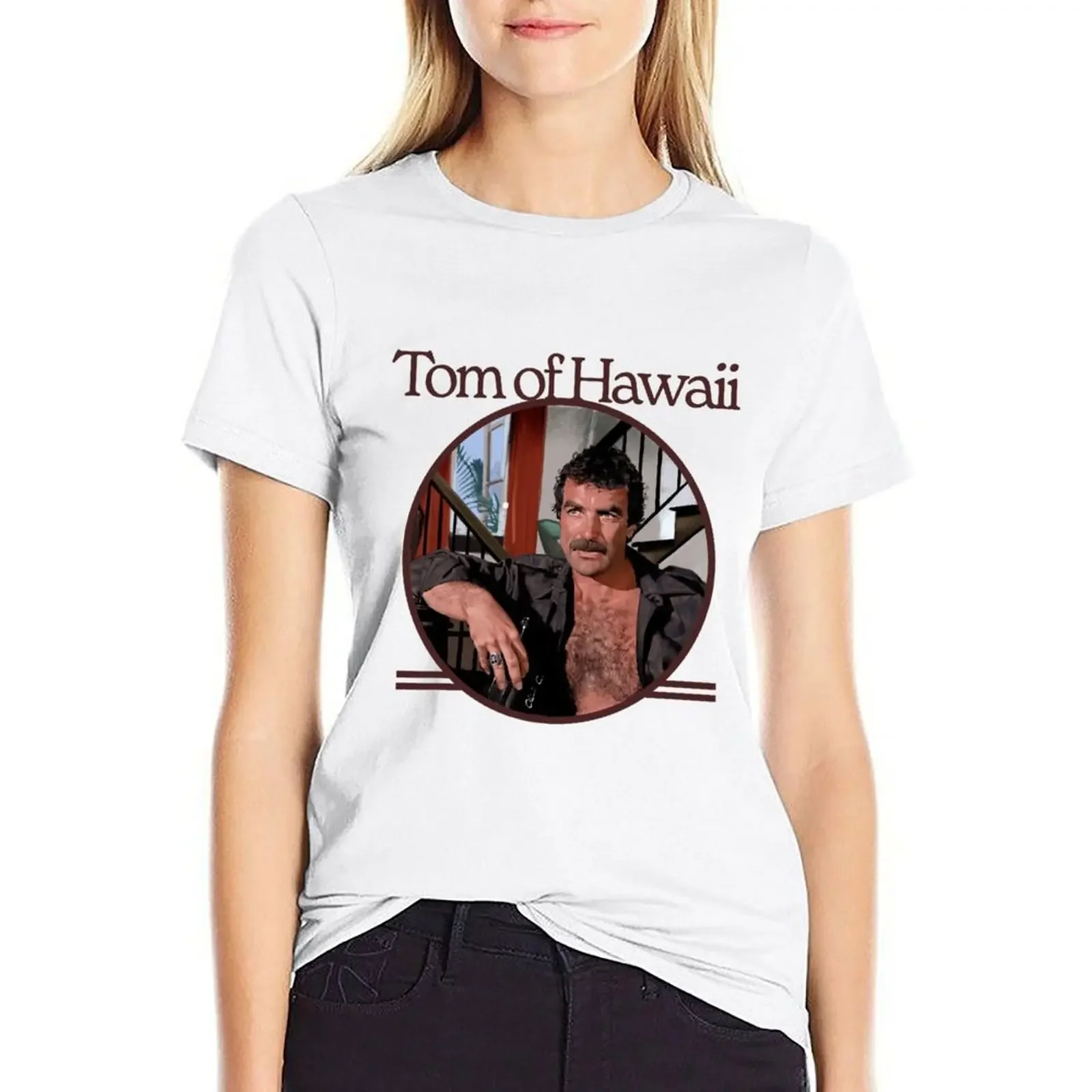 

Tom of Hawaii T-shirt plus size tops lady clothes oversized t shirts for Women