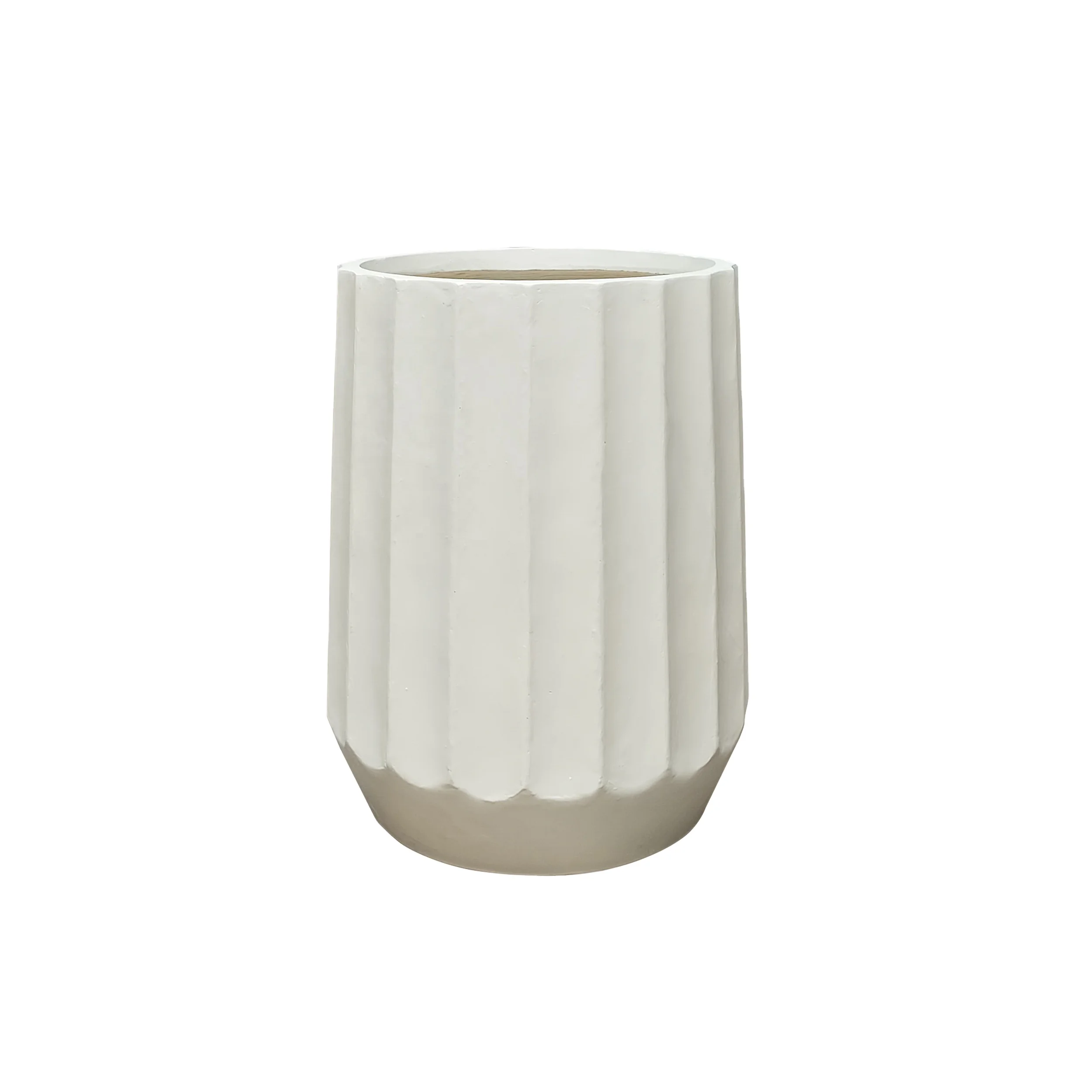 Nordic Style Fiber Clay Lightweight Cement Garden Flower Pot Planter Outdoor Home Decor with Painting