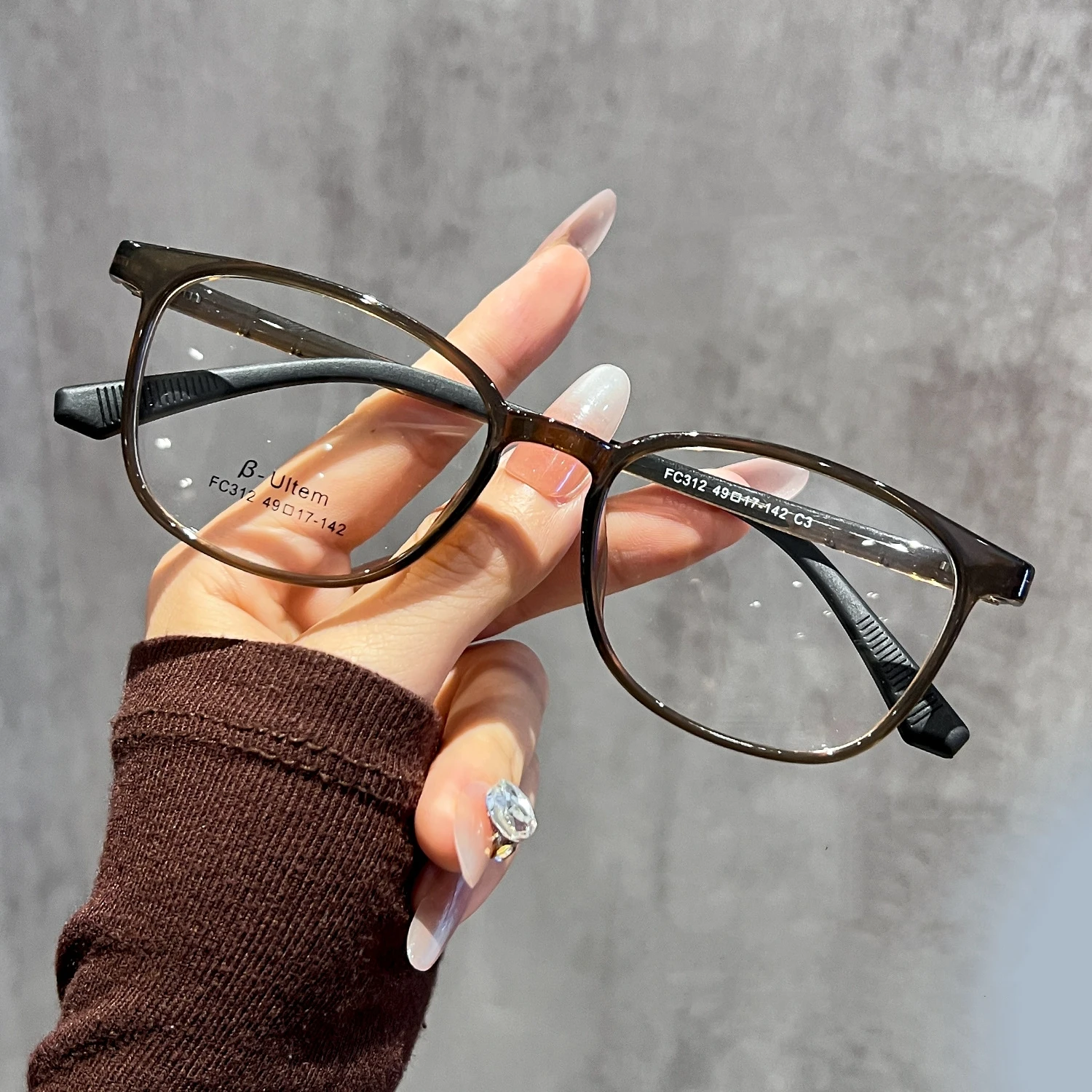 YIMARUILI خفيفة للغاية صغيرة الحجم للرجال والنساء TR90 إطار نظارات موضة جديدة ريترو البيضاوي النظارات الطبية البصرية 312CF #5