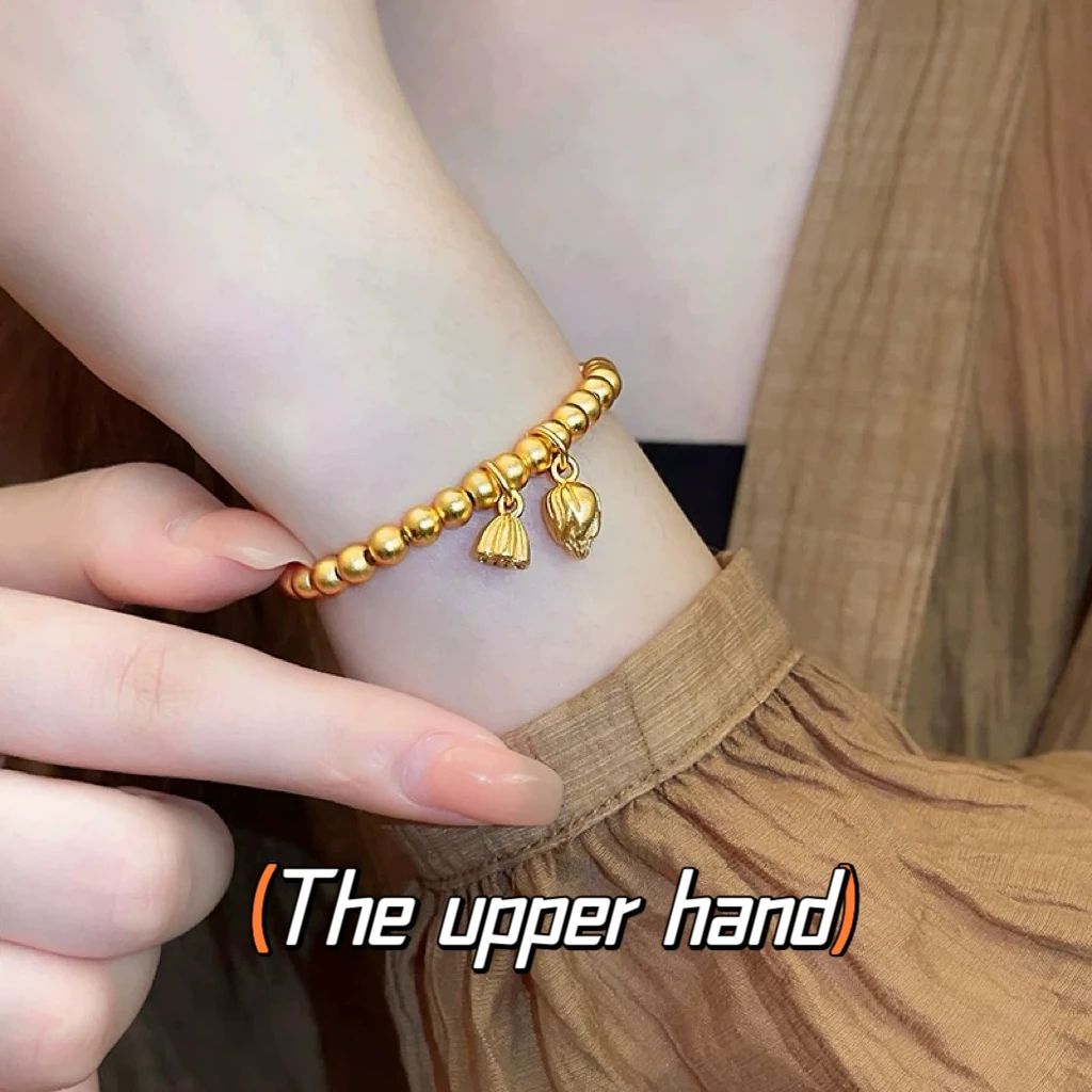 Two world Huan bracelet women's copper gold-plated Peng Lian high-grade bracelet imitation gold jewelry wholesale