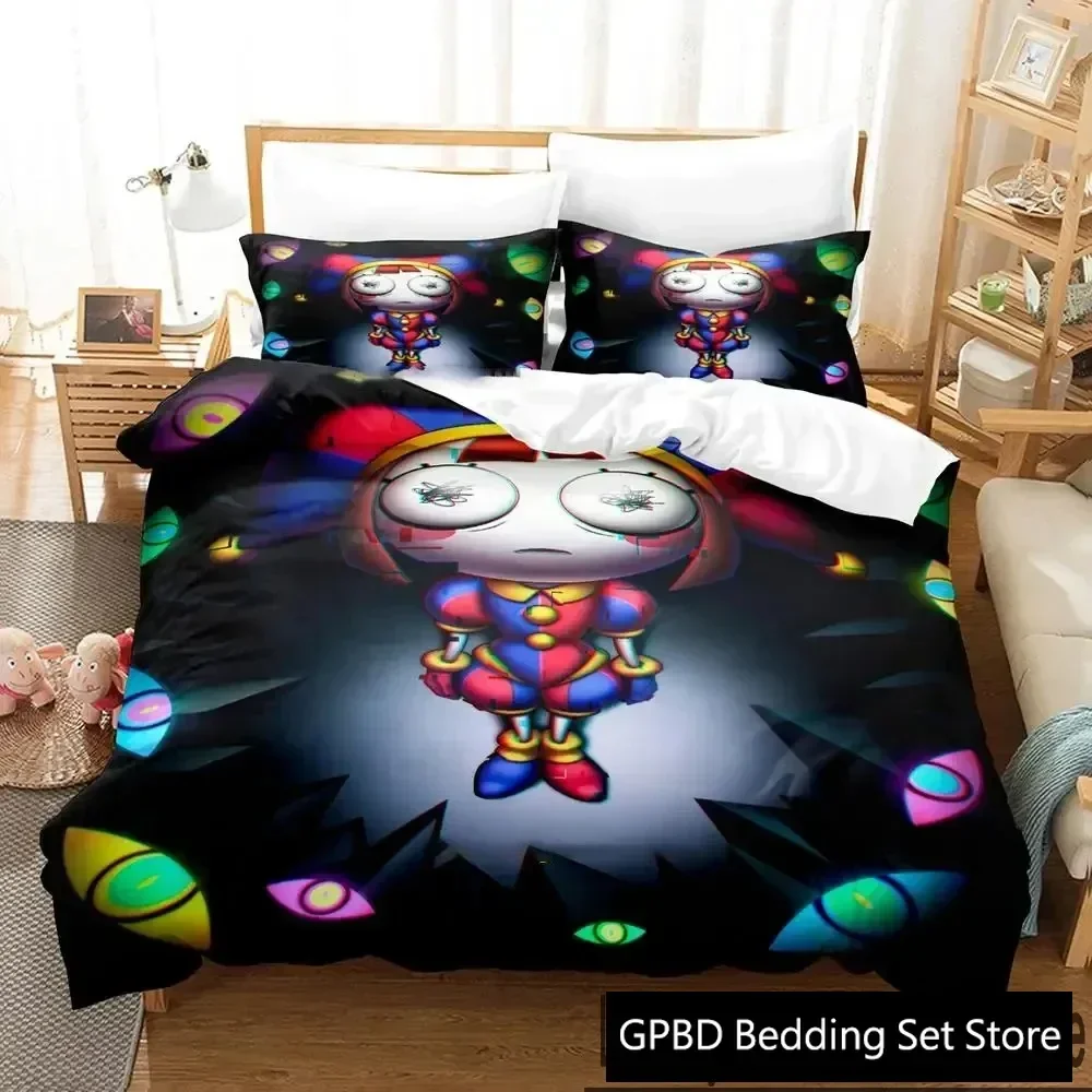 3D Print Cartoon Amazing Digital Circus Bedding Set Bedroom Soft Modern Bedspreads Comefortable Duvet Cover Quilt Pillowcase
