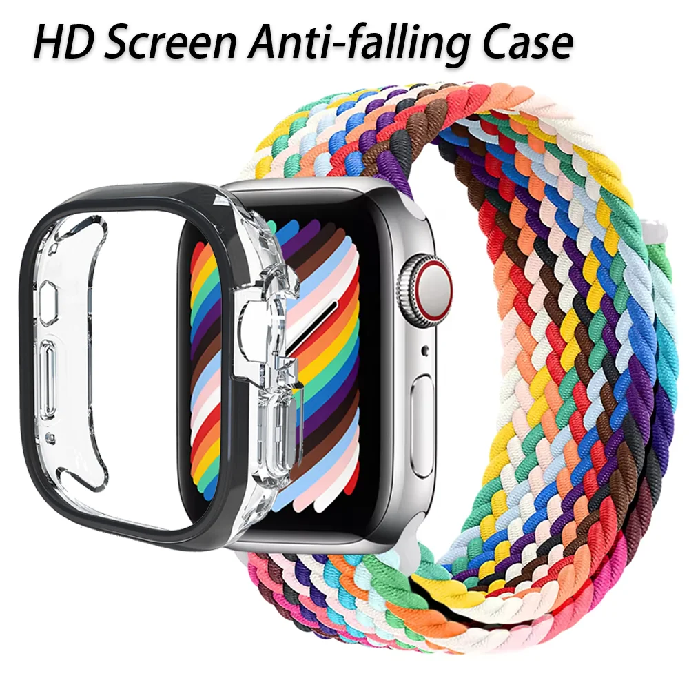 حافظة مضادة للسقوط لشاشة HD لساعة أبل الترا/2 49 مللي متر 10 46 مللي متر 42 مللي متر حافظة حماية للكمبيوتر iWatch 9 8 7 45mm41mm 6 5 4 SE 44mm40mm