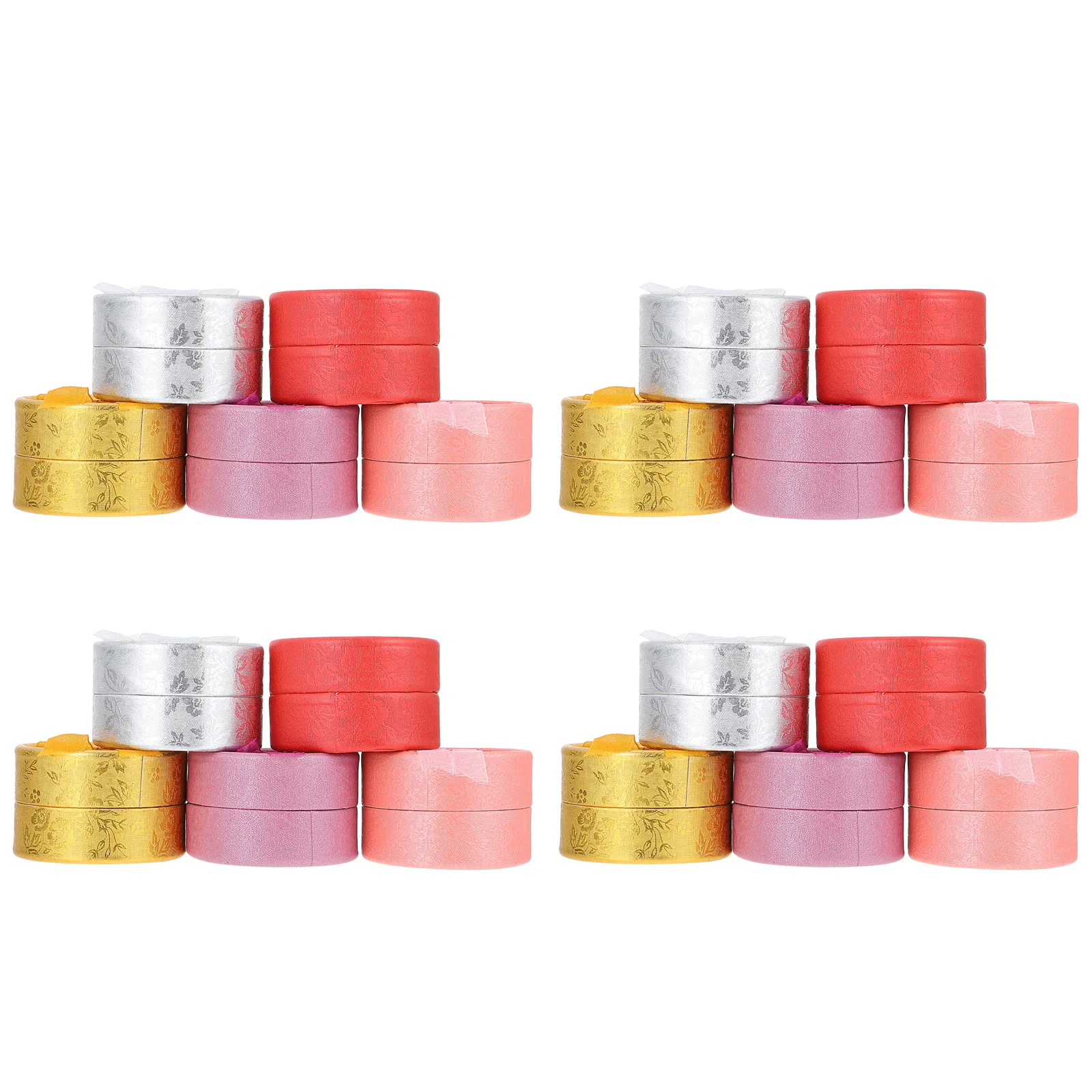 

20 шт., круглая шкатулка для колец, шкатулка для драгоценностей, галстук-бабочка, креативный дизайн, домашний декор, подарочная упаковка, серьги, ожерелье, органайзер, органайзер для ожерелья