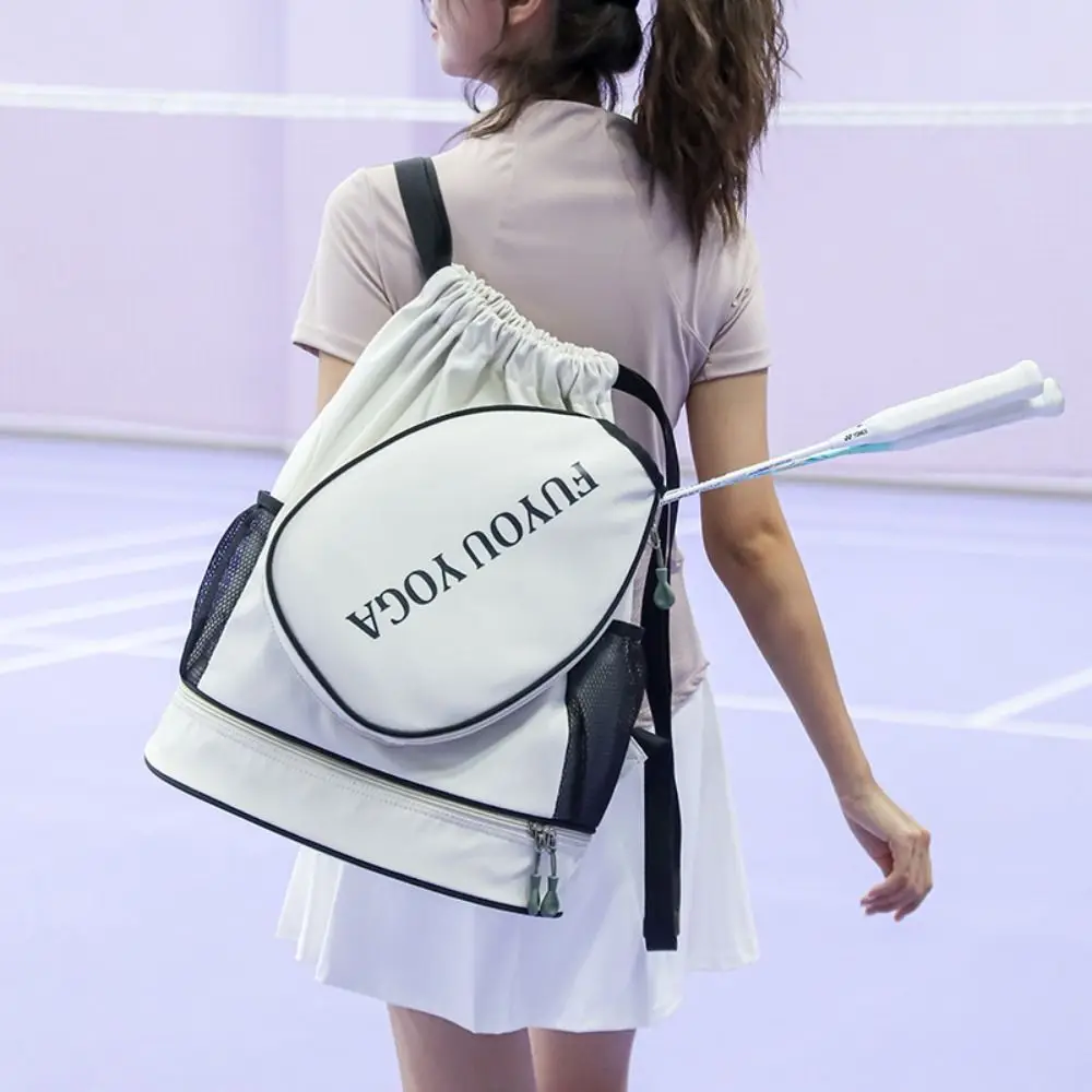 New Multifunctional Badminton Racket Backpack Large Capacity Waterproof Pickleball Racket Bag with Shoes Pocket Sports Bag