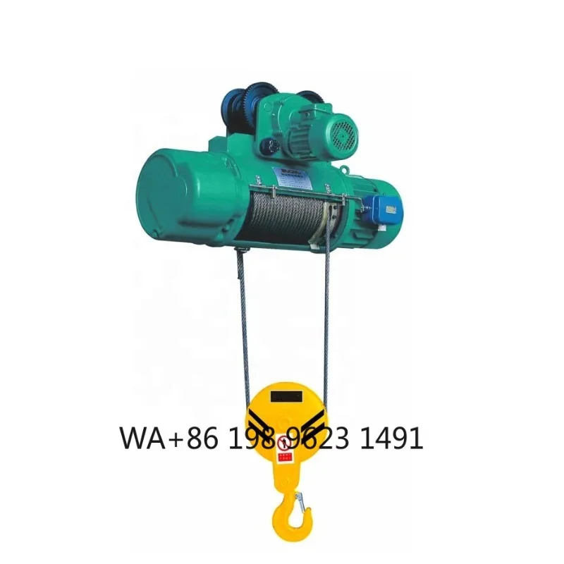 Electric Wire Rope Hoist Double Speed Small Lifting Crane Industrial Heavy Duty Hoist Construction Workshop Material Handling