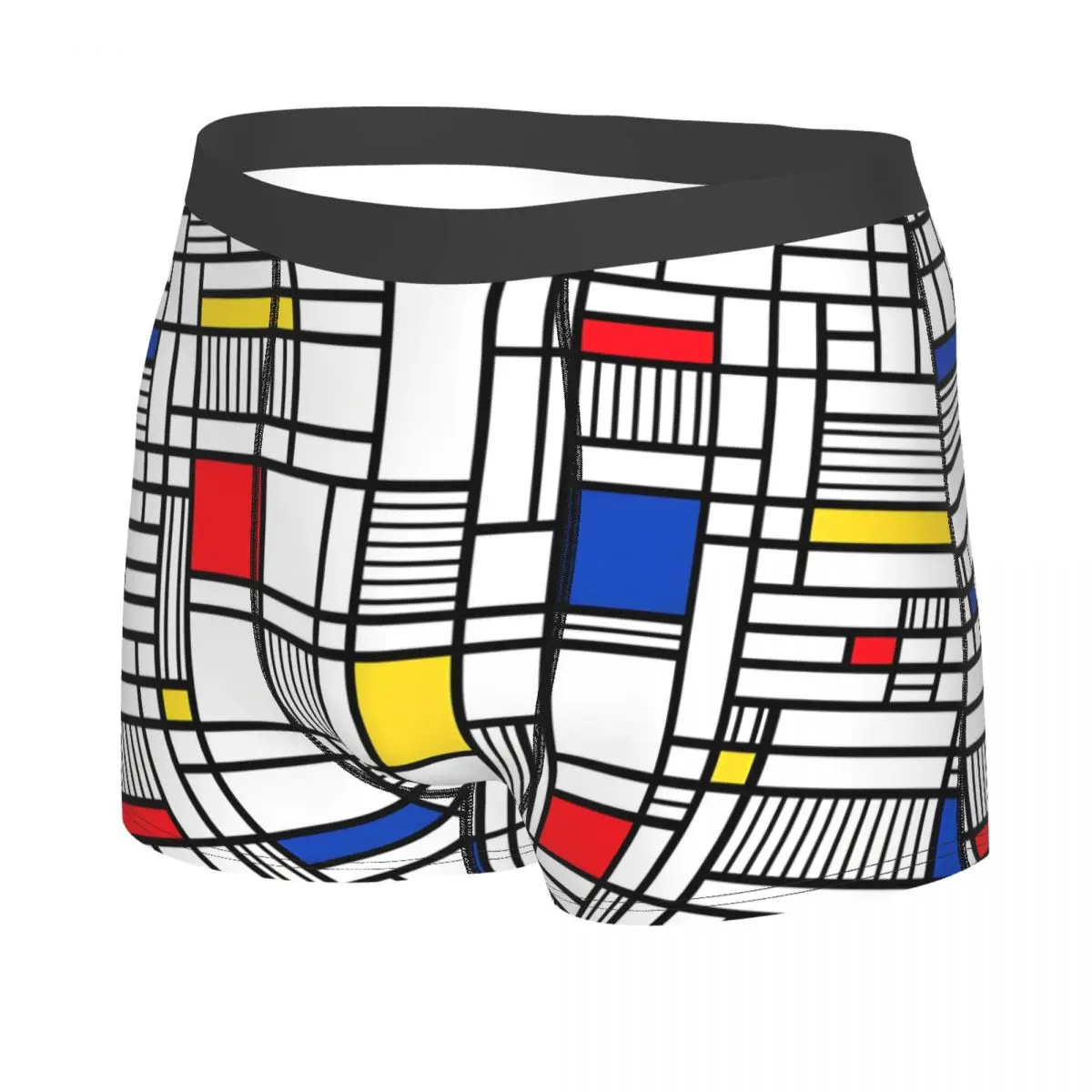 Custom Funny Map Lines Mond Geometric Boxers Shorts Panties Male Underpants Comfortable Briefs Underwear