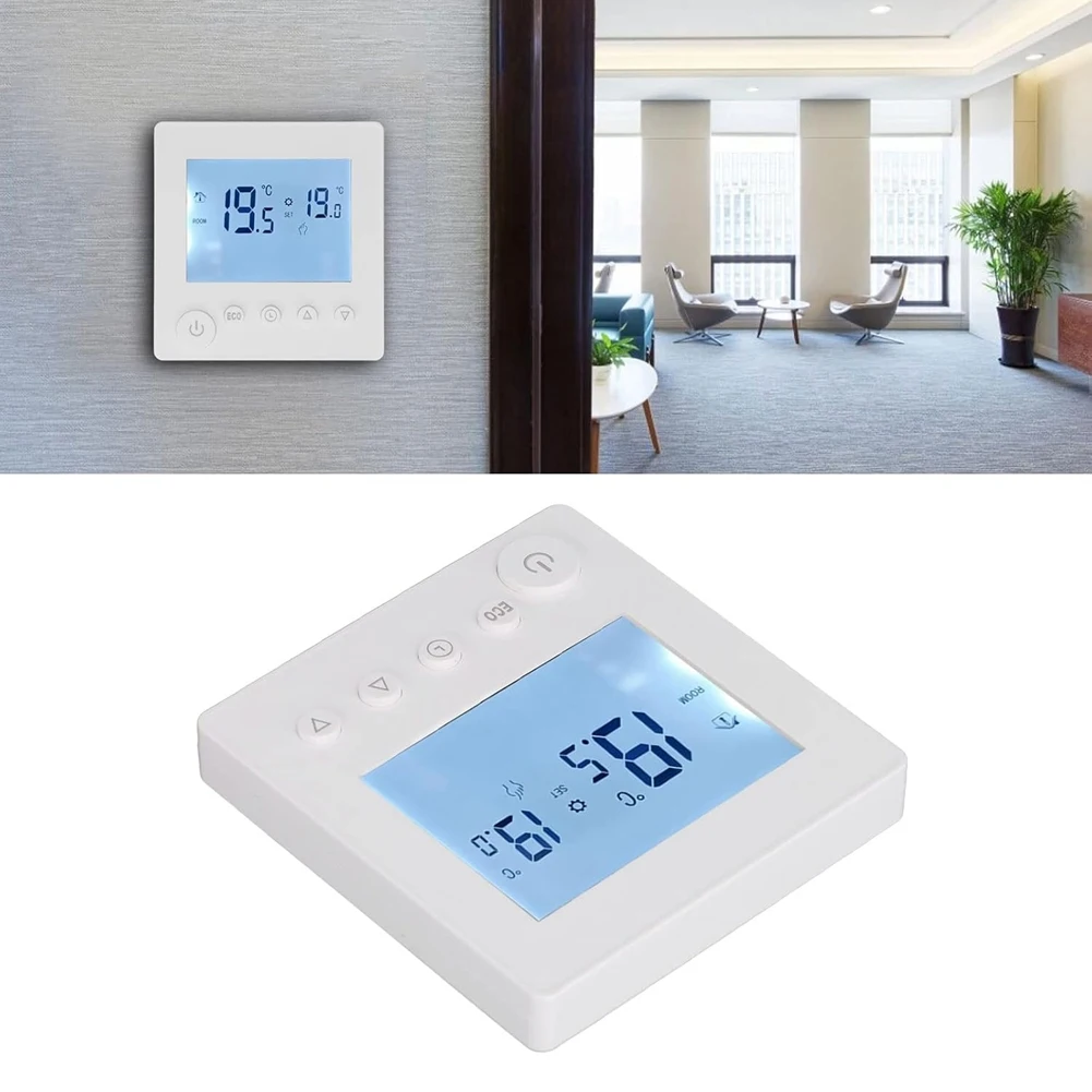 REPLA-LCD Display Smart Thermostat For Electric Heating, Programmable Features AC 95-240V 25A