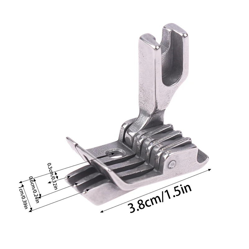 1 szt. SP-18 prawy stopka dociskowa prowadzący z trzema krawędziami do pojedynczą igłę przemysłowej stebnówka do szycia 0.3 0.6 1.0