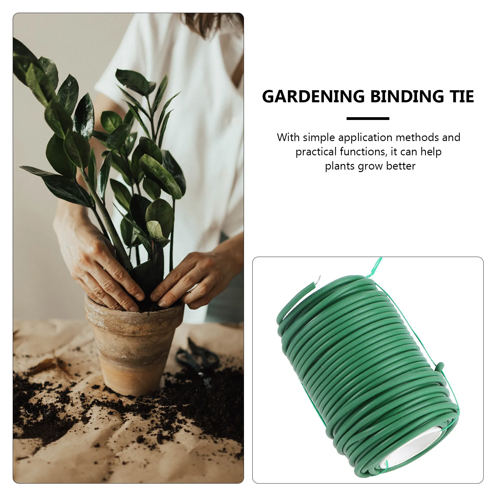 1 Roll Plant Zip Ties Garden Binding Tie For Branch Support Fixing Tool Flexible Plant Fixing Ribbon Gardening Accessories