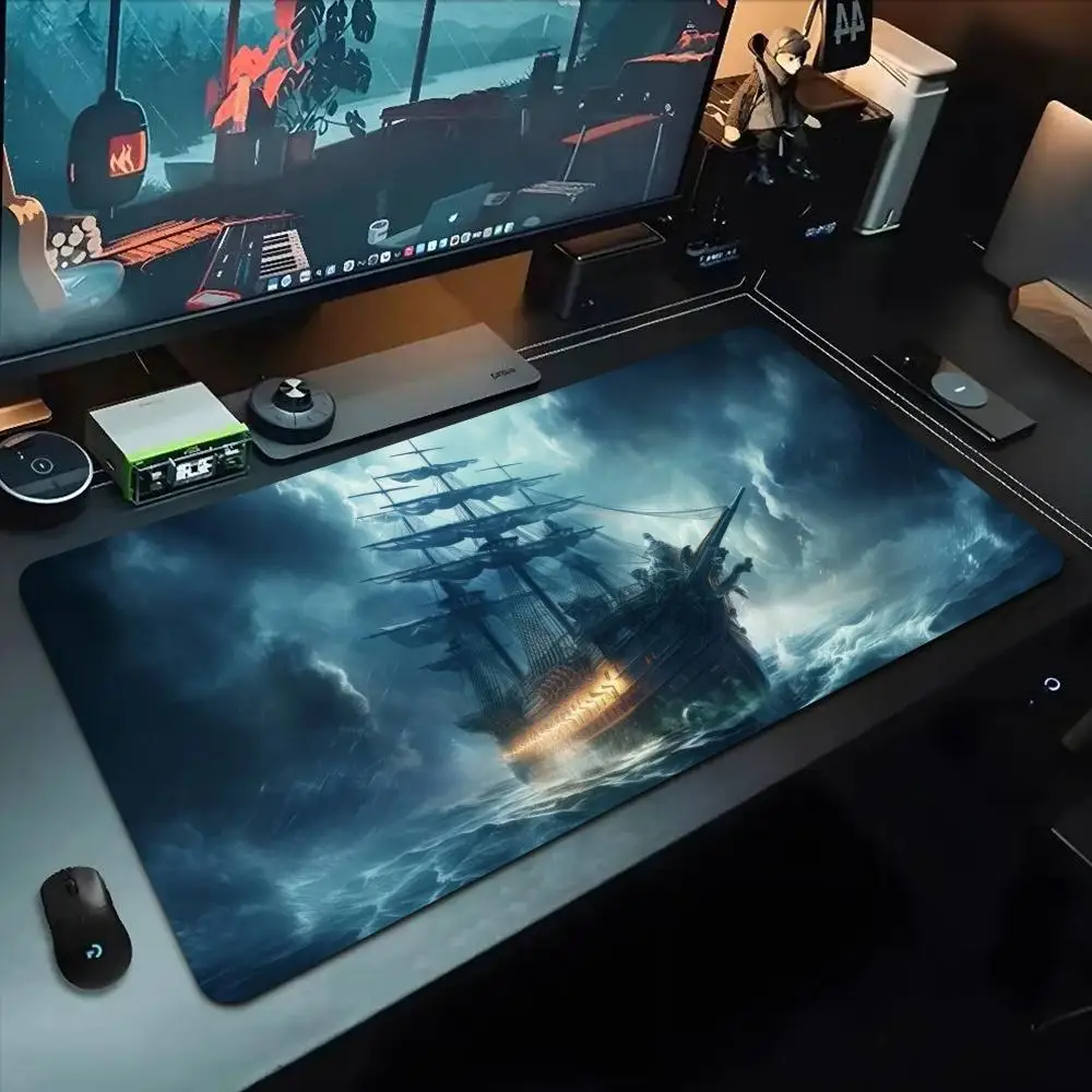 

pirate ship Mouse Pad 500X1000 mm Large Gaming Mousepad Gamer XL Rubber Otaku Keyboard Pad Laptop Desk Mat