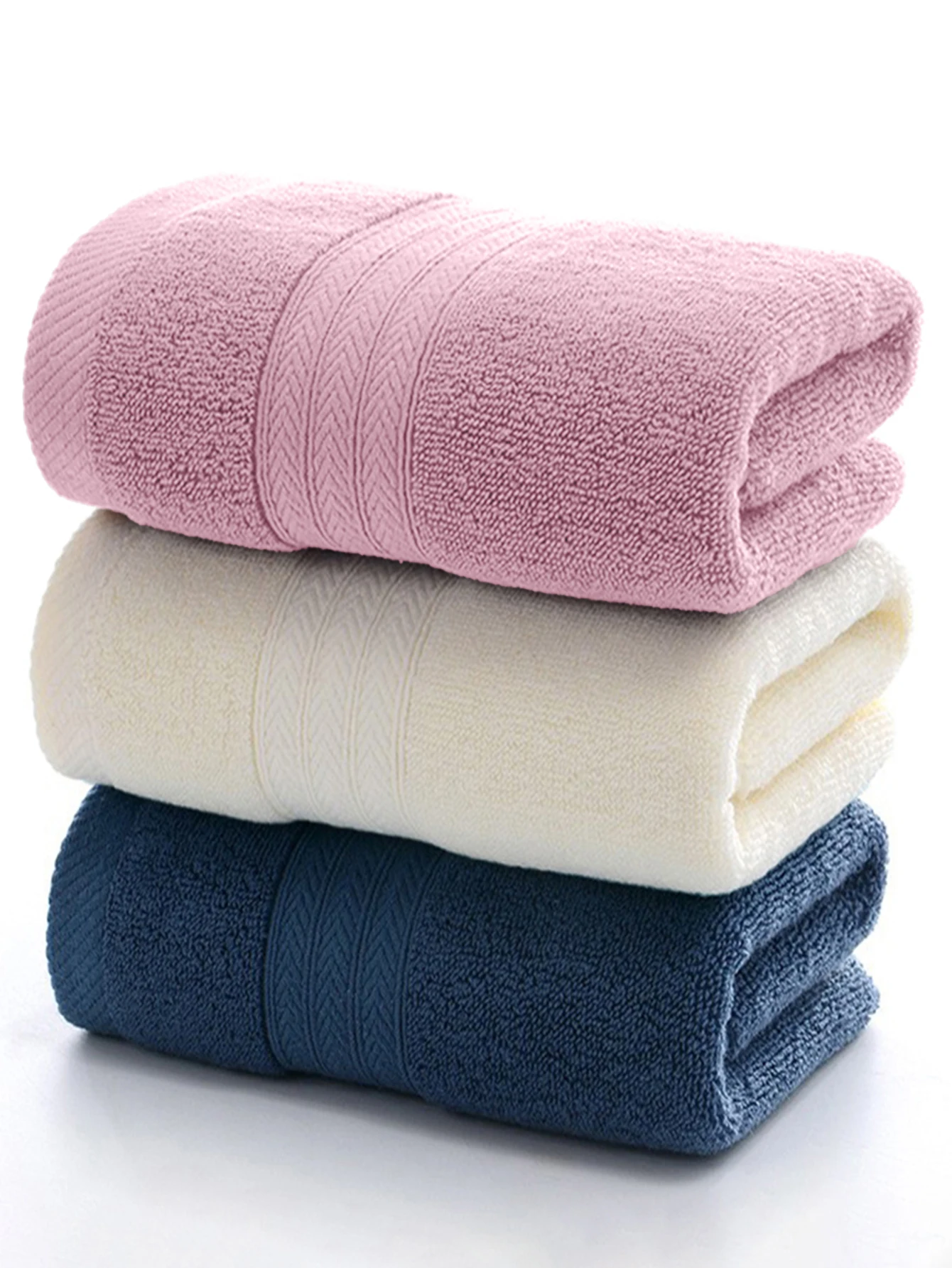 3 Pcs Solid Color Towel Set, Lightweight And Skin Friendly, Delicate Terry, Can Be Used For Face Washing, Bathing And Other Place