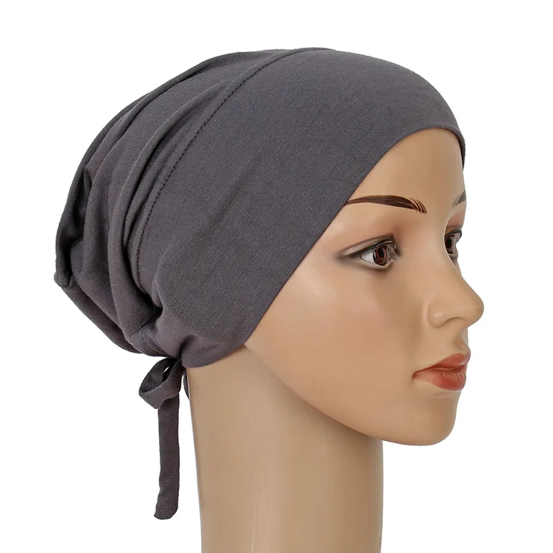 Gorro interior de algodón para mujer, Bandana musulmana, gorro árabe, gorro Ninja, pañuelo para la cabeza, turbante