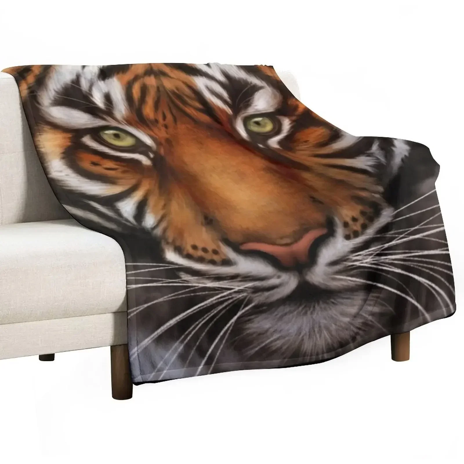 tiger 2 Throw Blanket Plush Warm Blankets