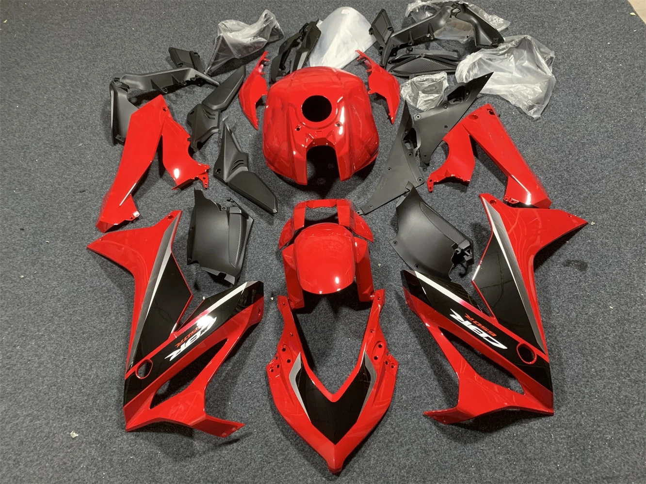 Motorcycle fairing fits CBR650R 19 2021 22 23 years CBR650 2019 2020 2021 2022 2023 Fairing Red grey Black motorcycle housing