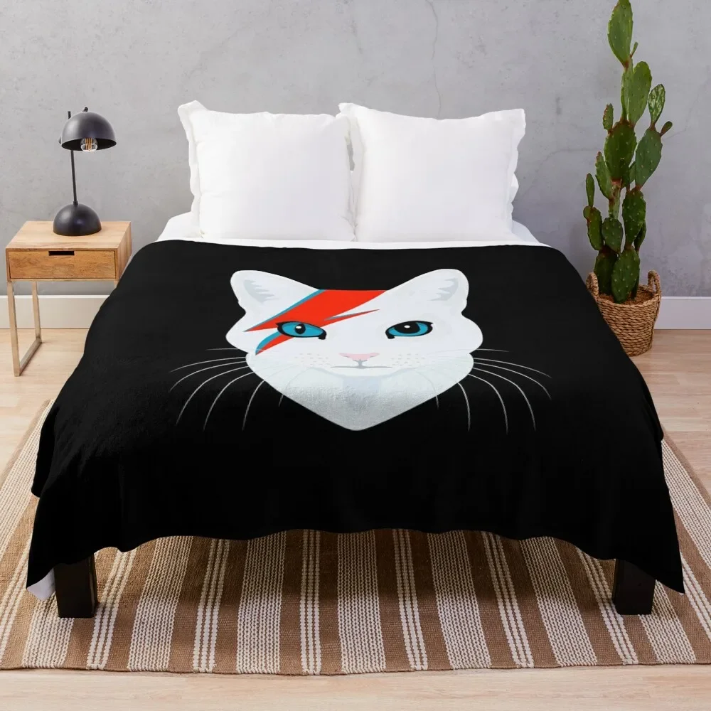 Cat Bowie Throw Blanket Plush Luxury Large Blankets