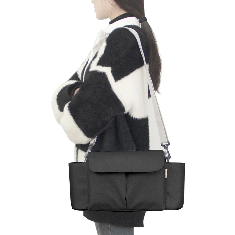 حقيبة سفر ذات سعة كبيرة لعربة الأطفال، رف زجاجات، حقيبة بول لعربة الأطفال، ملحقات عربة الأطفال