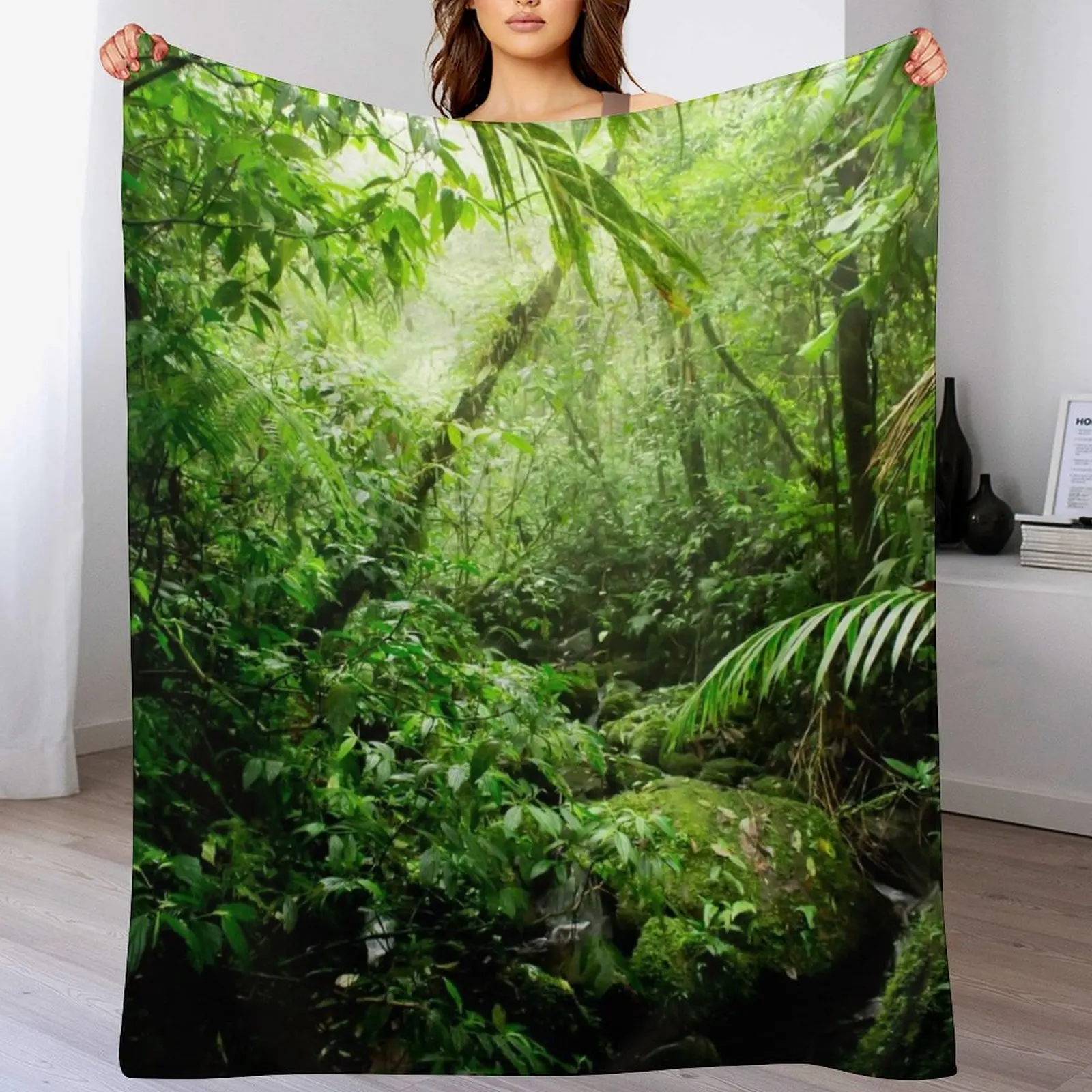 

Warm Glow Rainforest Creek Throw Blanket Plaid Picnic Decorative Throw Beach Blankets