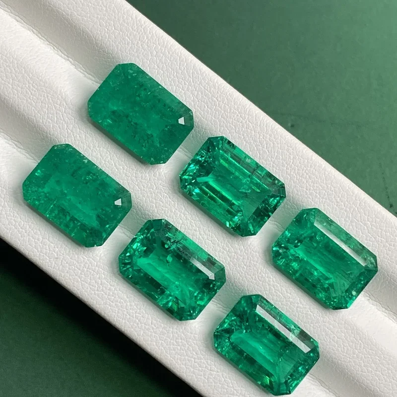 Imagem -03 - Pirmiana Lab Grown Emeralds Nova Coleção March Pairs para Jóias Faça Você Mesmo Fazer Brincos Custom Gemstone Grupo 10x14 mm