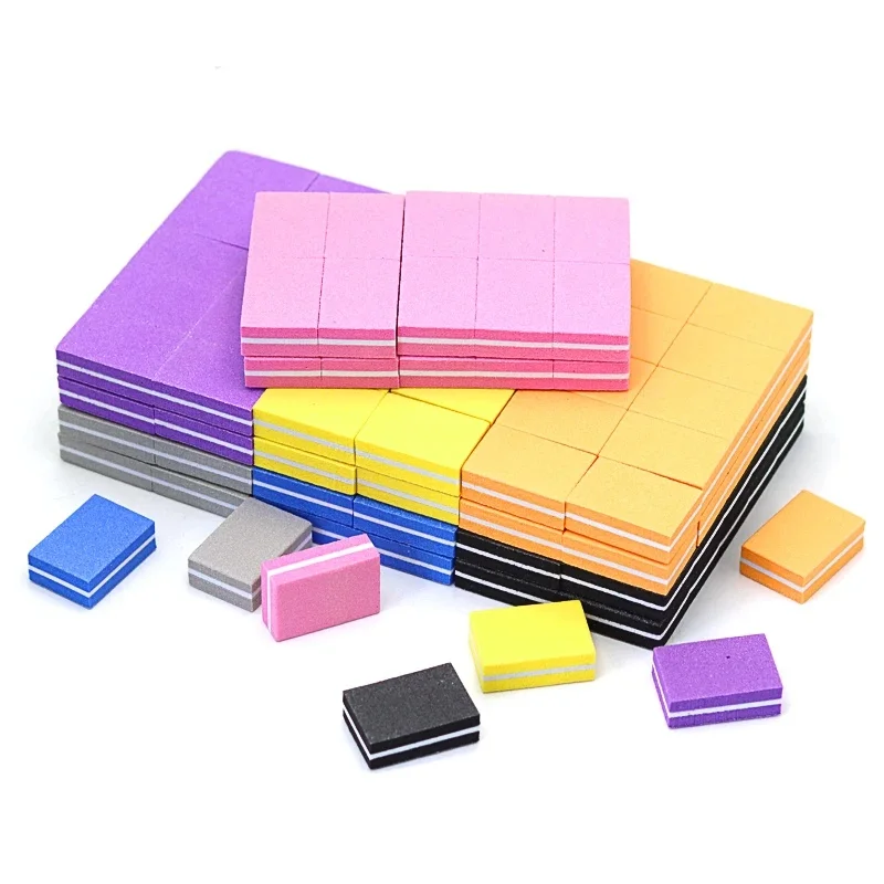 10-100Pcs Professional Mini Nail Art Buffer Sandpaper Manicure Care File Sand Polish Nails File Grinding Equipment Tool