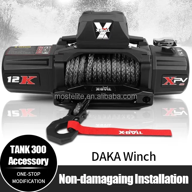 

Road IP68 Rescue 4x4 12000lbs Wireless Waterproof 12v Off-Road Recovery Electric DAKA Winch for GWM Tank 300 Accessories