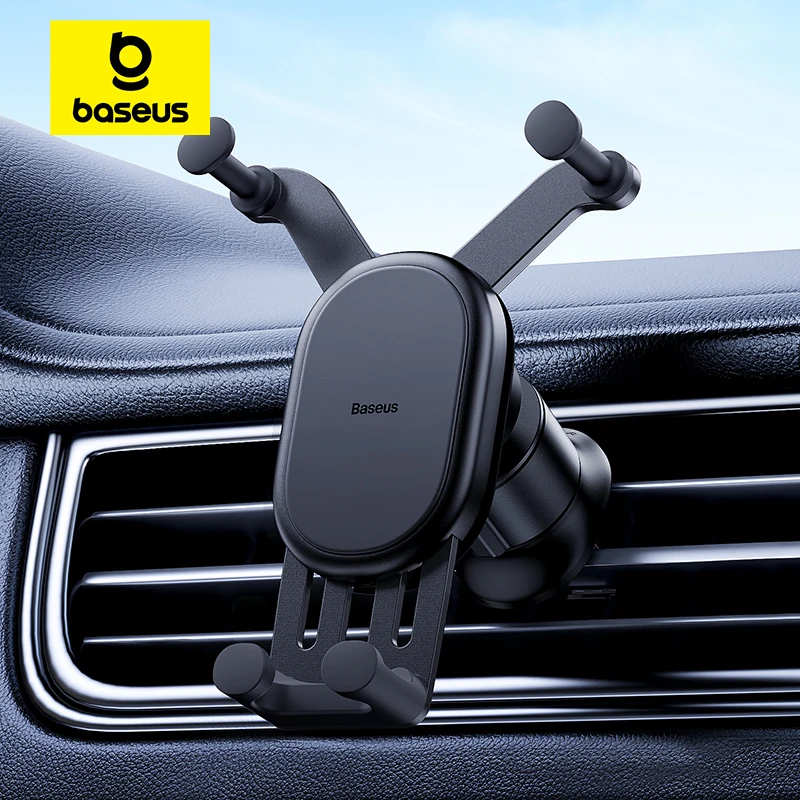 Baseus Car Phone Holder Gravity Auto Restorable in Car Air Vent Silicone Stand For iPhone 14 Xiaomi Samsung Car Mobile Support