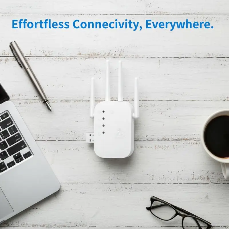 300Mbps WiFi Signal Booster Repeater 24G Wireless Amplifier for Gaming Streaming Smart Devices